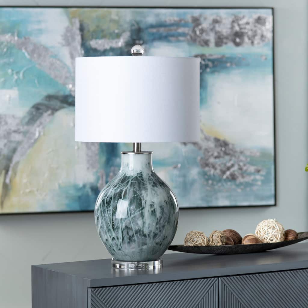 Gwen Glass & Crystal 27" Table Lamp - 15"x15"x27"
