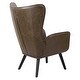 preview thumbnail 41 of 92, Upholstered Wingback Armchair Leisure Accent Chair, Single - 40.55" H x 28.34" W x 33.1" D