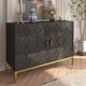 preview thumbnail 38 of 46, Clihome 40-inch Two Door Glossy Media Storage Cabinet/Buffet Black