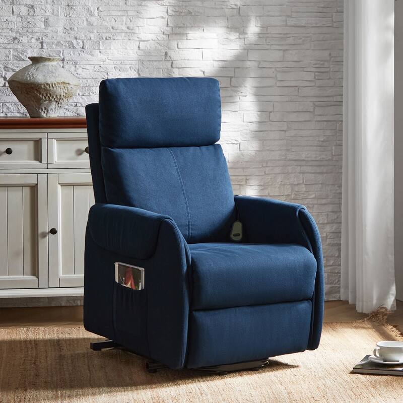 Irene Modern Lift Assist Power Recliner with Wired Controller and Side Pocket by HULALA HOME