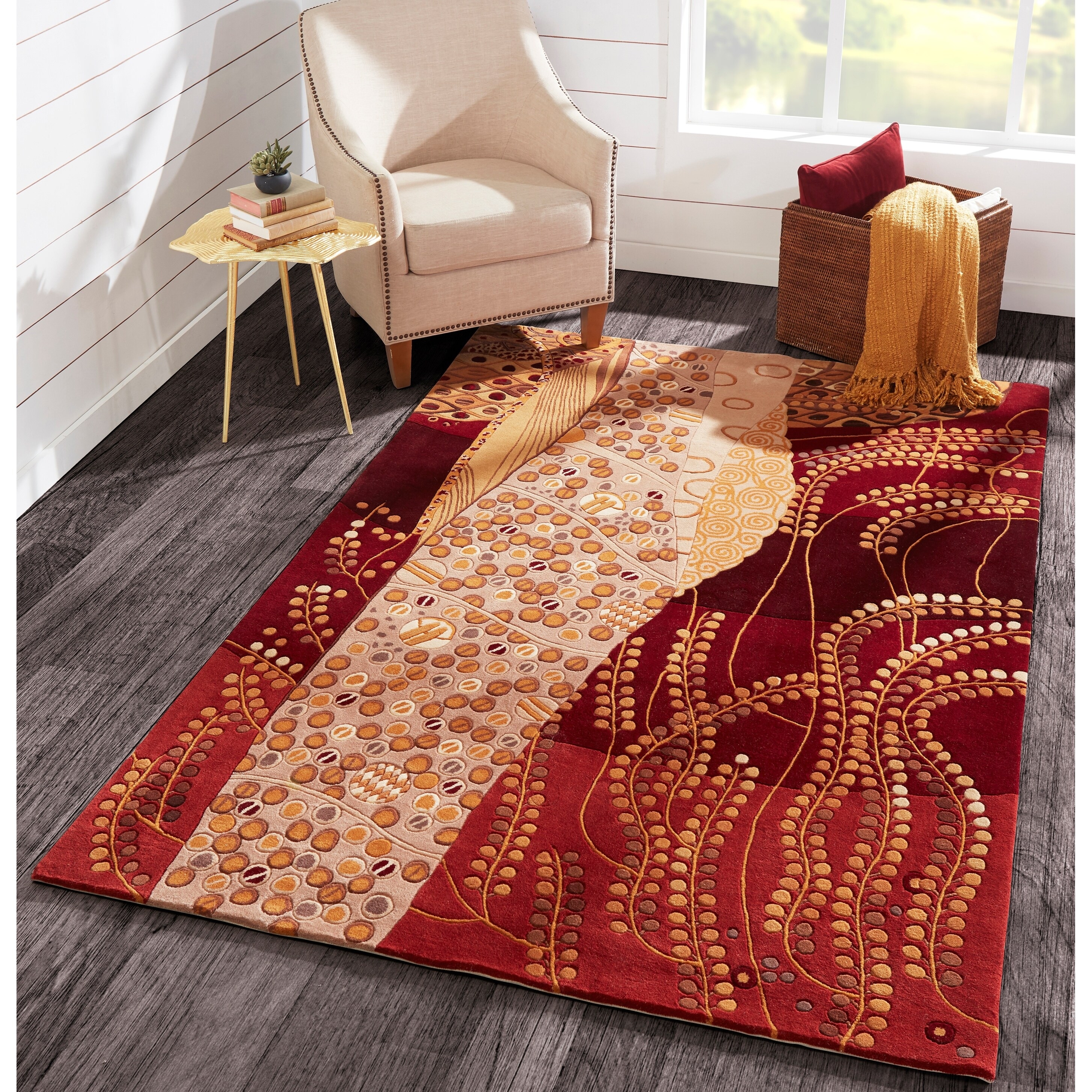Momeni New Wave Hand Tufted New Zealand Wool Contemporary Abstract Area Rug.