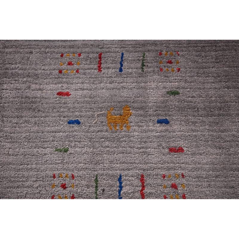 Tribal Gabbeh Oriental Area Rug Handmade Living Room Wool Carpet - 5'3"x 7'9"