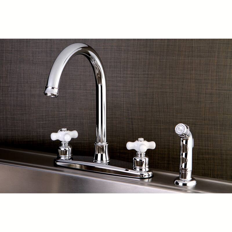 Victorian 8 in. Centerset Kitchen Faucet with Sprayer