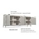 preview thumbnail 11 of 12, Clihome Furniture Wood 4-Door Accent Cabinet