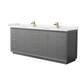 Option Dark Gray / White Cultured Marble Top / Satin