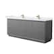 Option Dark Gray / White Cultured Marble Top / Satin