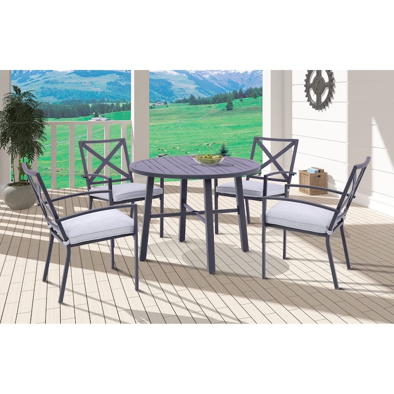 San Marino X-Back Outdoor Dining Chair Set of 2 with Cushions