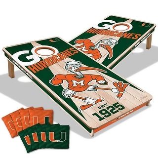 Miami Hurricanes NCAA 2x4 Cornhole Board Set