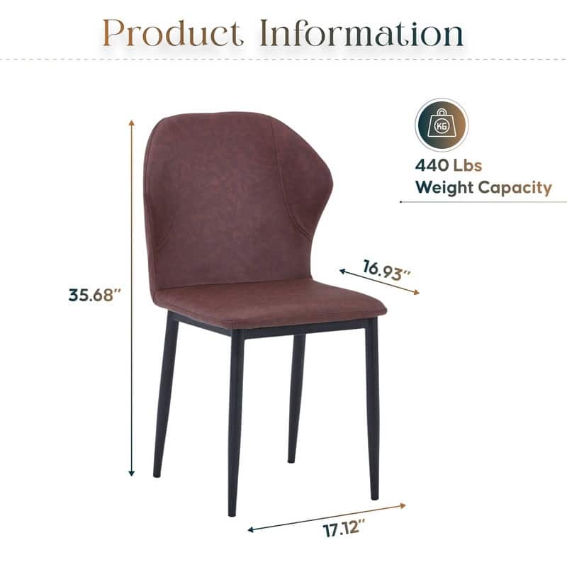 Mosaic Modern Upholstered Fabric Dining Chair with Metal Legs by LeisureMod