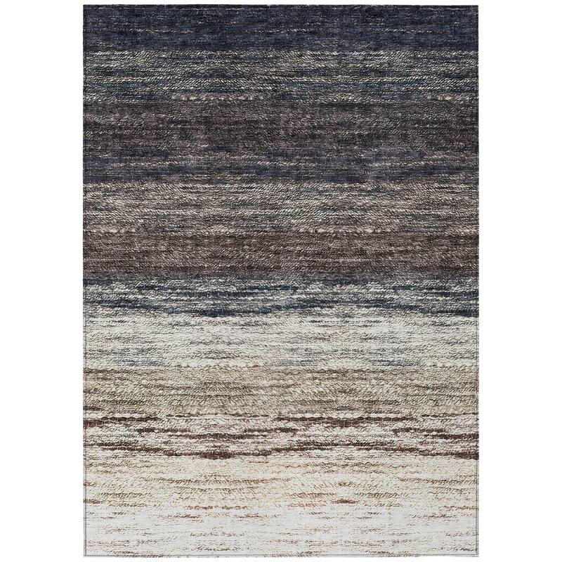 Machine Washable Indoor/ Outdoor Chantille Solid Ombre Rug