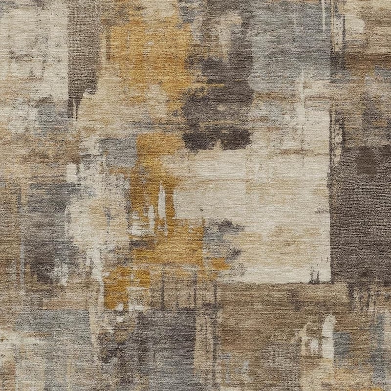 HomeRoots Abstract Transitional Rectangle Outdoor Rug - 5' X 8'