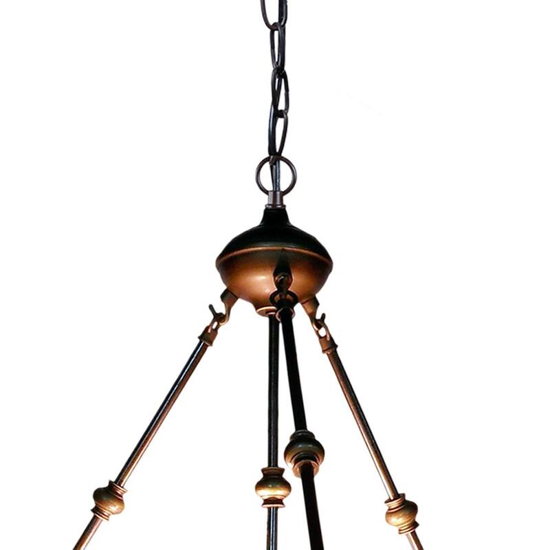 Anacapa Dragonfly Inverted Tiffany Hanging Fixture - Dark Brown