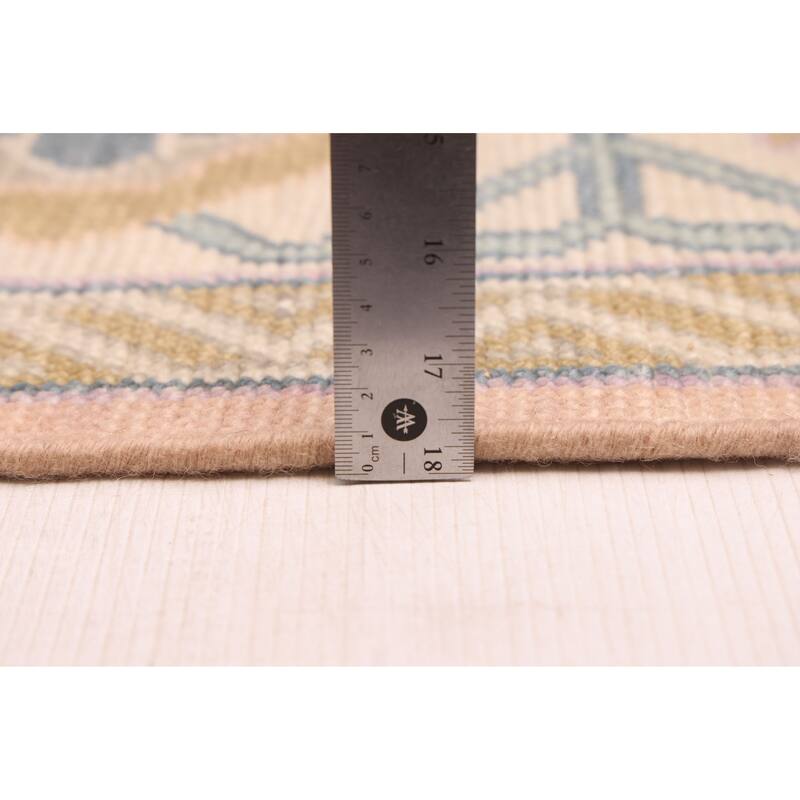 ECARPETGALLERY Hand-knotted Modern Oushak Salmon Wool Rug - 8'11 x 11'9