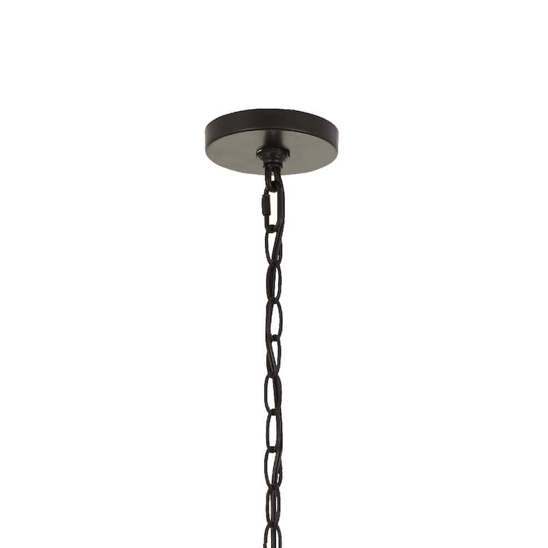 Arielle Crystal 18" wide Bronze Chandelier - 18'' W x 20.36'' H