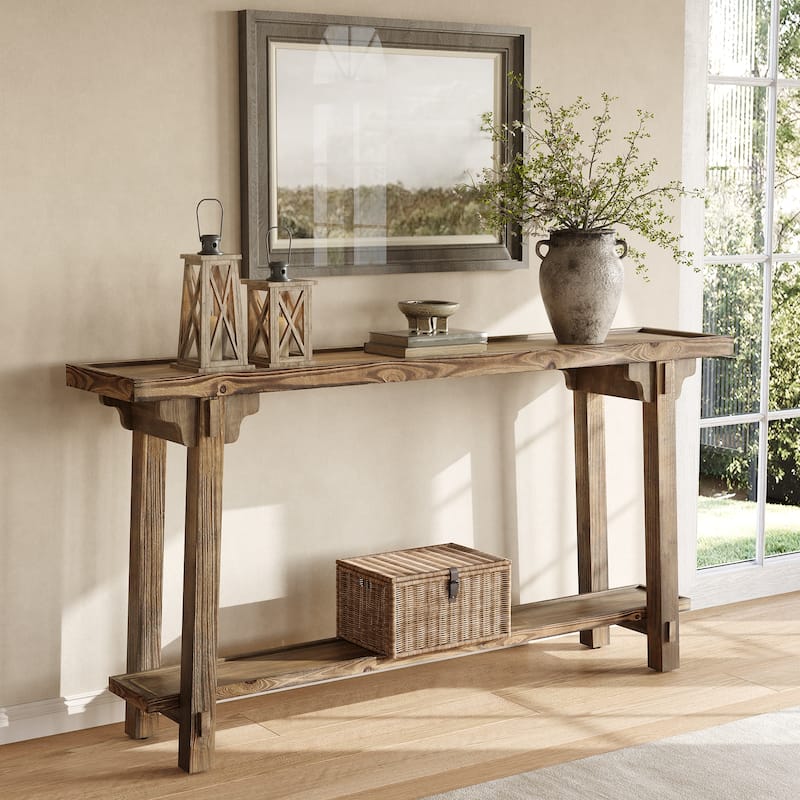 Solid Wood Console Table for Entryway