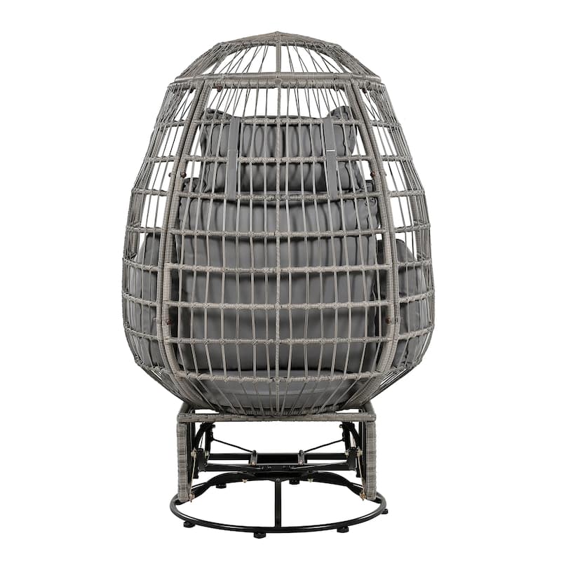 Outdoor Swivel Chair with Cushions