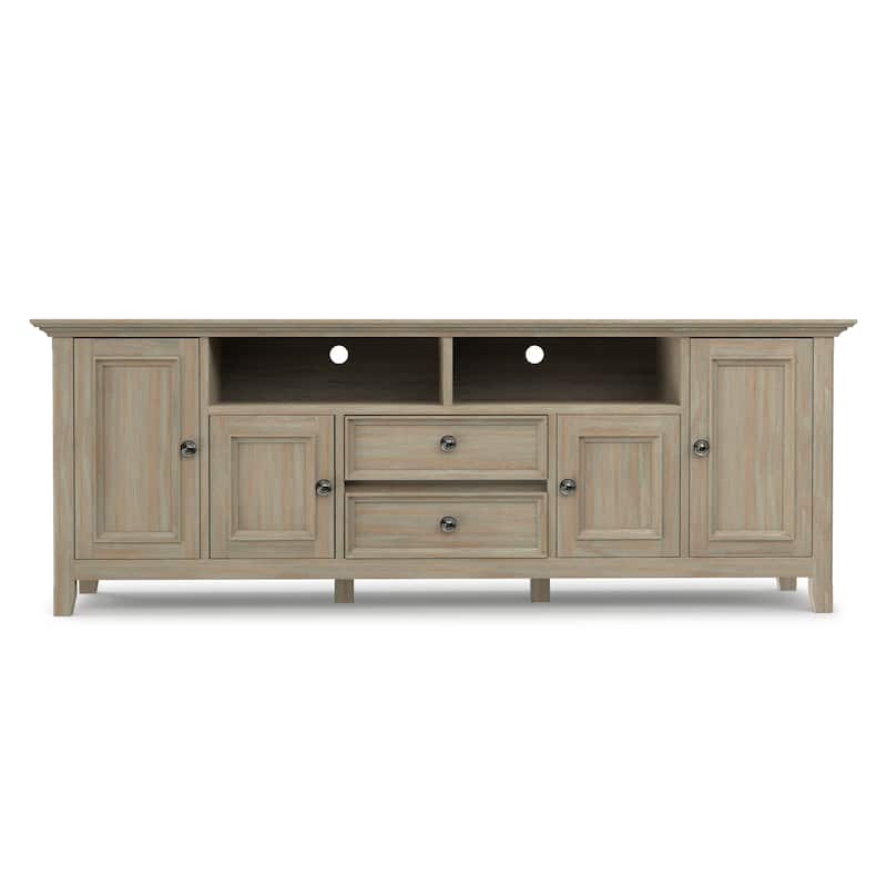 WYNDENHALL Halifax 72 inch Wide Solid Wood Transitional TV Stand - 72"w x 19"d x 26" h