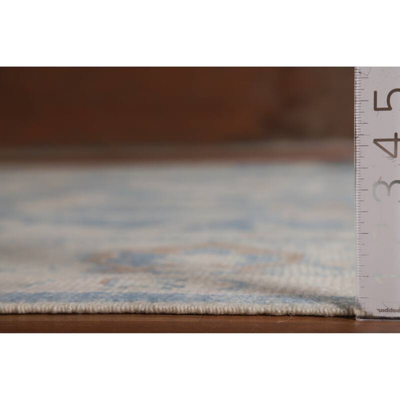 Hand Knotted Oriental 100% Wool Carpet Transitional All-Over Navy Blue & Blues Oushak Area Rug - 12' 5'' X 9' 9''