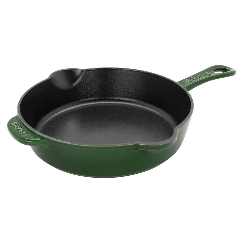 STAUB Cast Iron 8.5-inch Traditional Deep Skillet - Basil - overstock.com/bedbathandbeyond.com