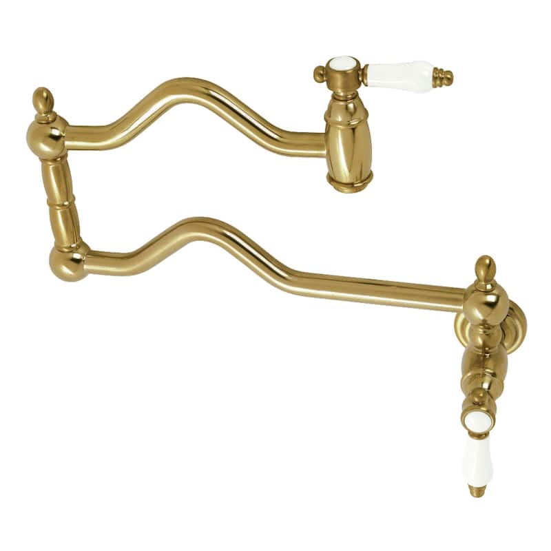 Kingston Brass Bel-Air Wall Mounted Pot Filler Faucet - Brushed Brass