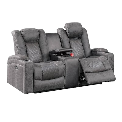 Power Loveseat With Cup Holders