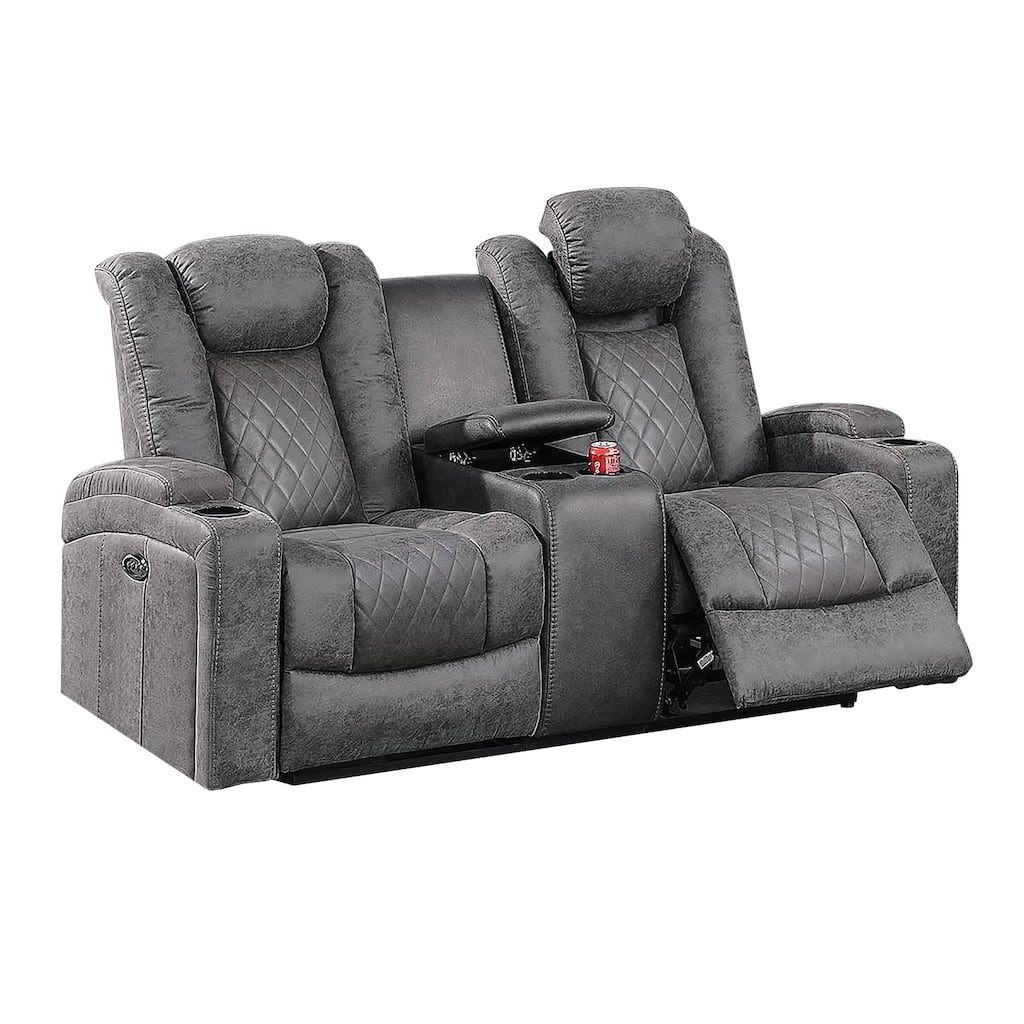 Power Loveseat With Cup Holders