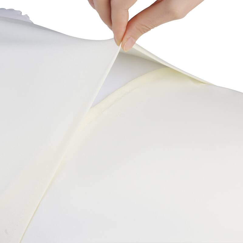 Cotton Pillowcase Set of 2, Ruffle Trim Envelope Closure Pillow Covers - White