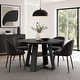 preview thumbnail 7 of 28, Farmhouse 43" Round Dining Table with Sturdy Wooden Pedestal, Built-in Storage Shelf