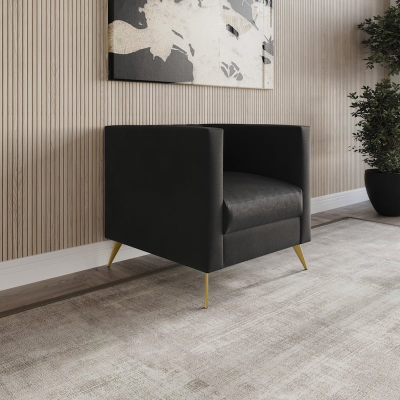 Clayfell Weiss Velvet Square Arm Chair/ Loveseat/ Sofa