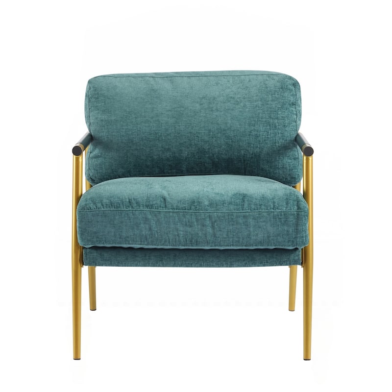 Minimalist Metal and Wooden Armrest Chair for Versatile Spaces