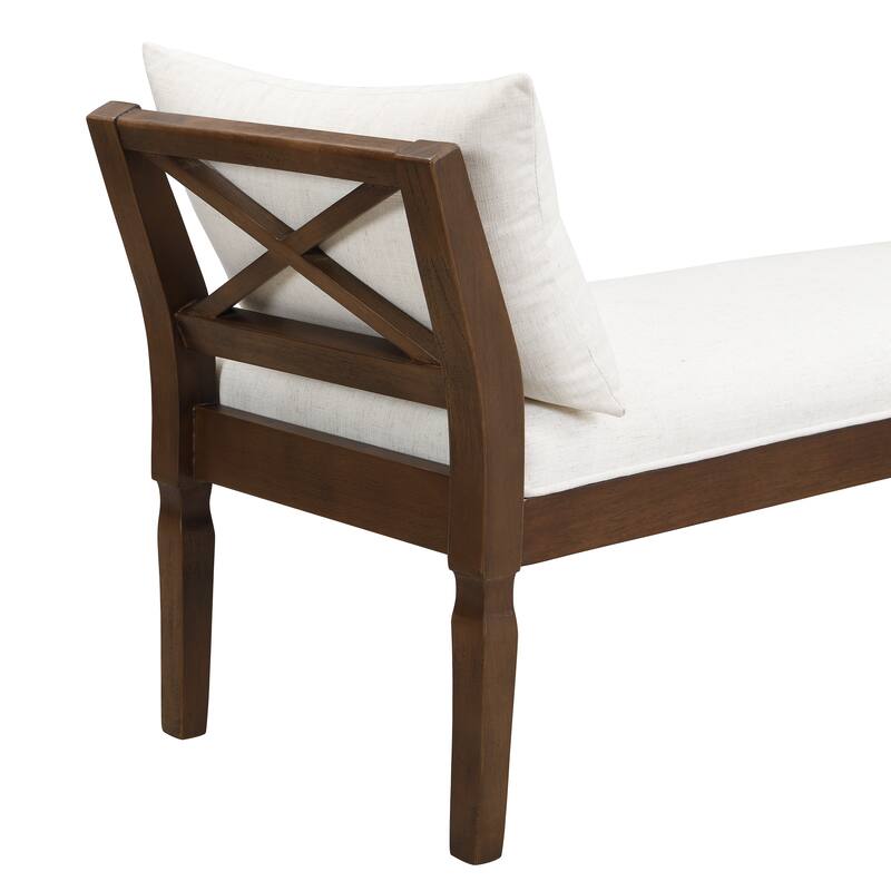 Christopher Knight Home - Ardent Solid Wood Upholstered Bench with Cushions and Arms