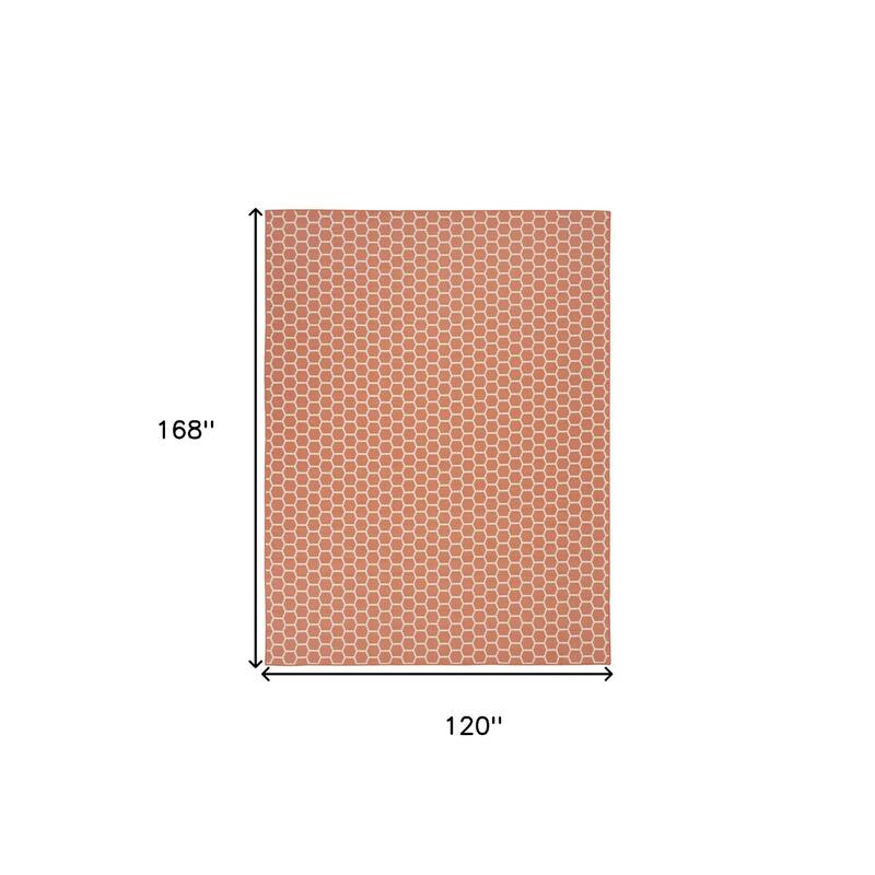 HomeRoots Geometric Modern Rectangle Outdoor Rug - 10' X 14'