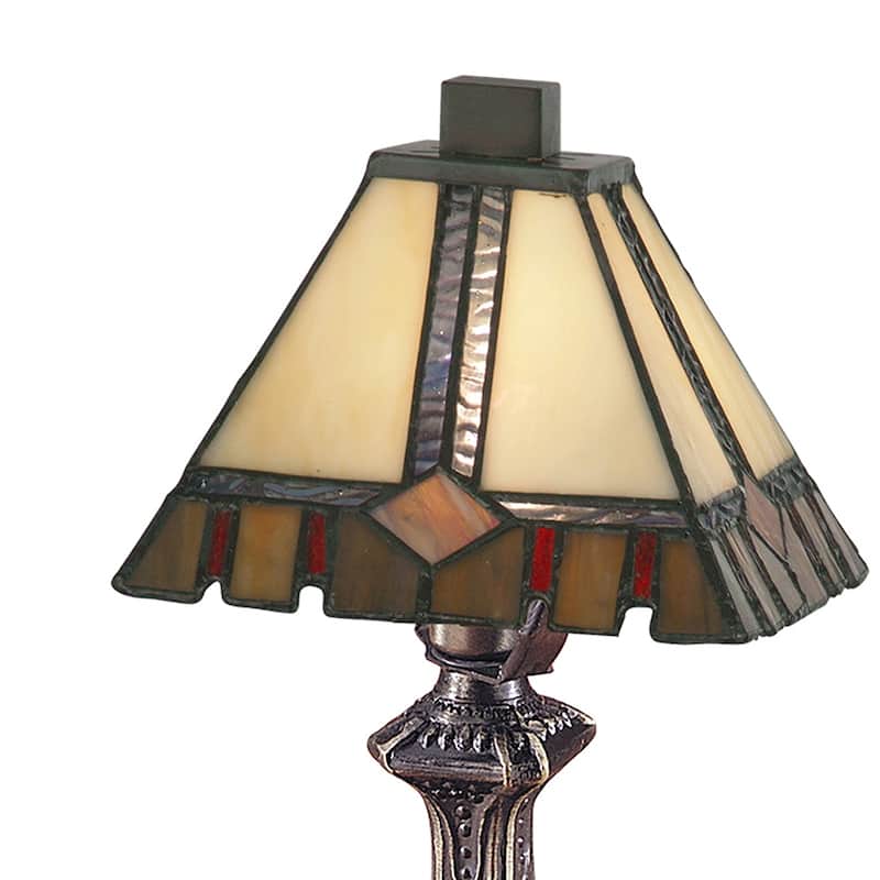 Castle Cut Tiffany Accent Table Lamp