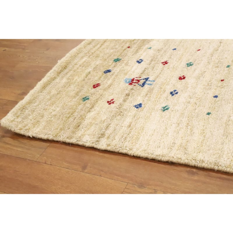 Hand Knotted Oriental Viscose Silk Carpet Tribal Animal Pictorial Beige & Ivories Gabbeh Area Rug - 11' 10'' X 8' 11''