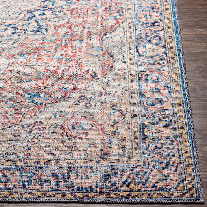 Livabliss Duquette Persian Medallion Printed Machine Washable Area Rug