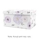 preview thumbnail 1 of 2, Purple Watercolor Floral Collection Girl Kids Fabric Toy Bin Storage - Lavender, Pink and Grey Shabby Chic Rose Flower
