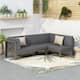 Option Right Facing+Gray Finish+Gray Cushion