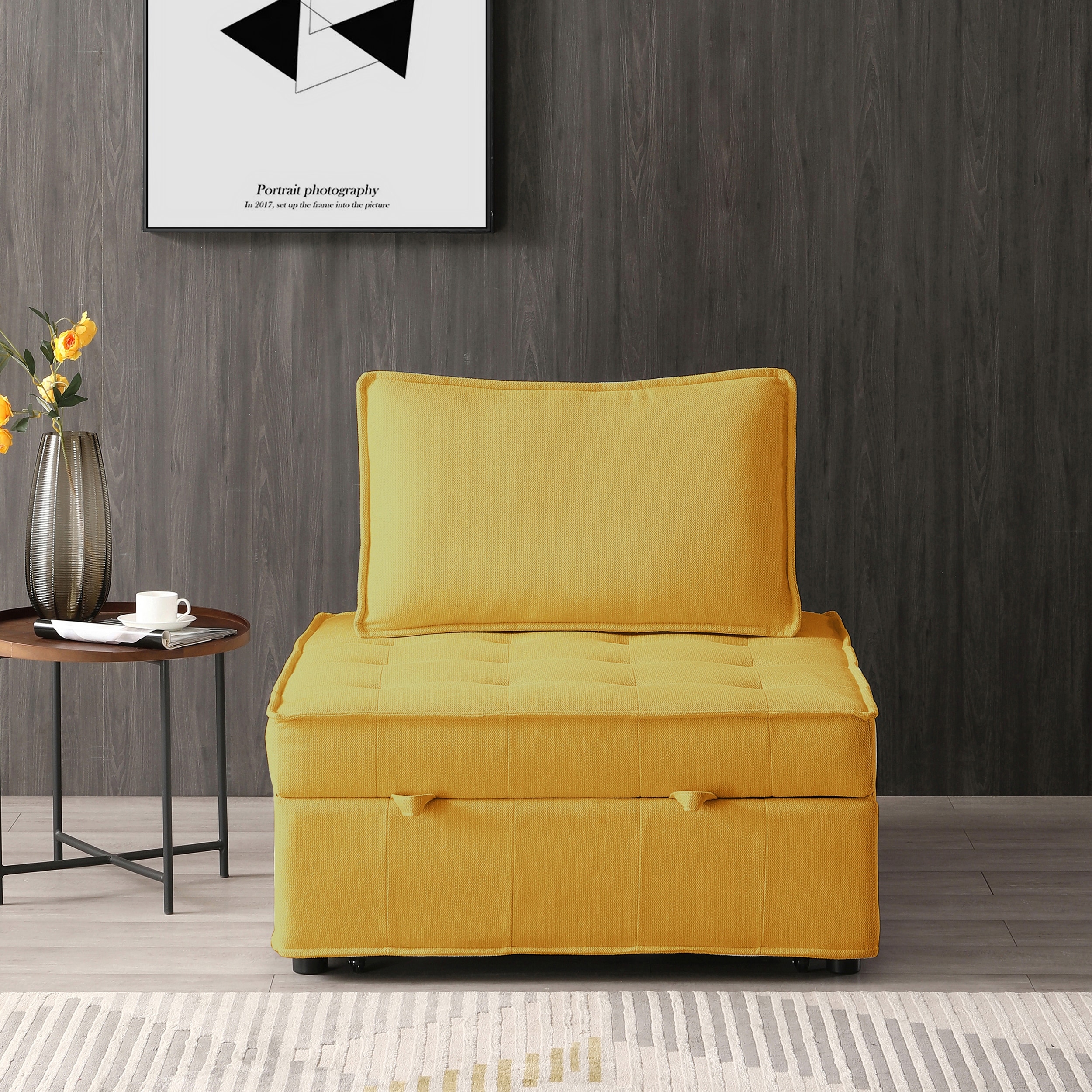 Sleeper outlet sofa yellow