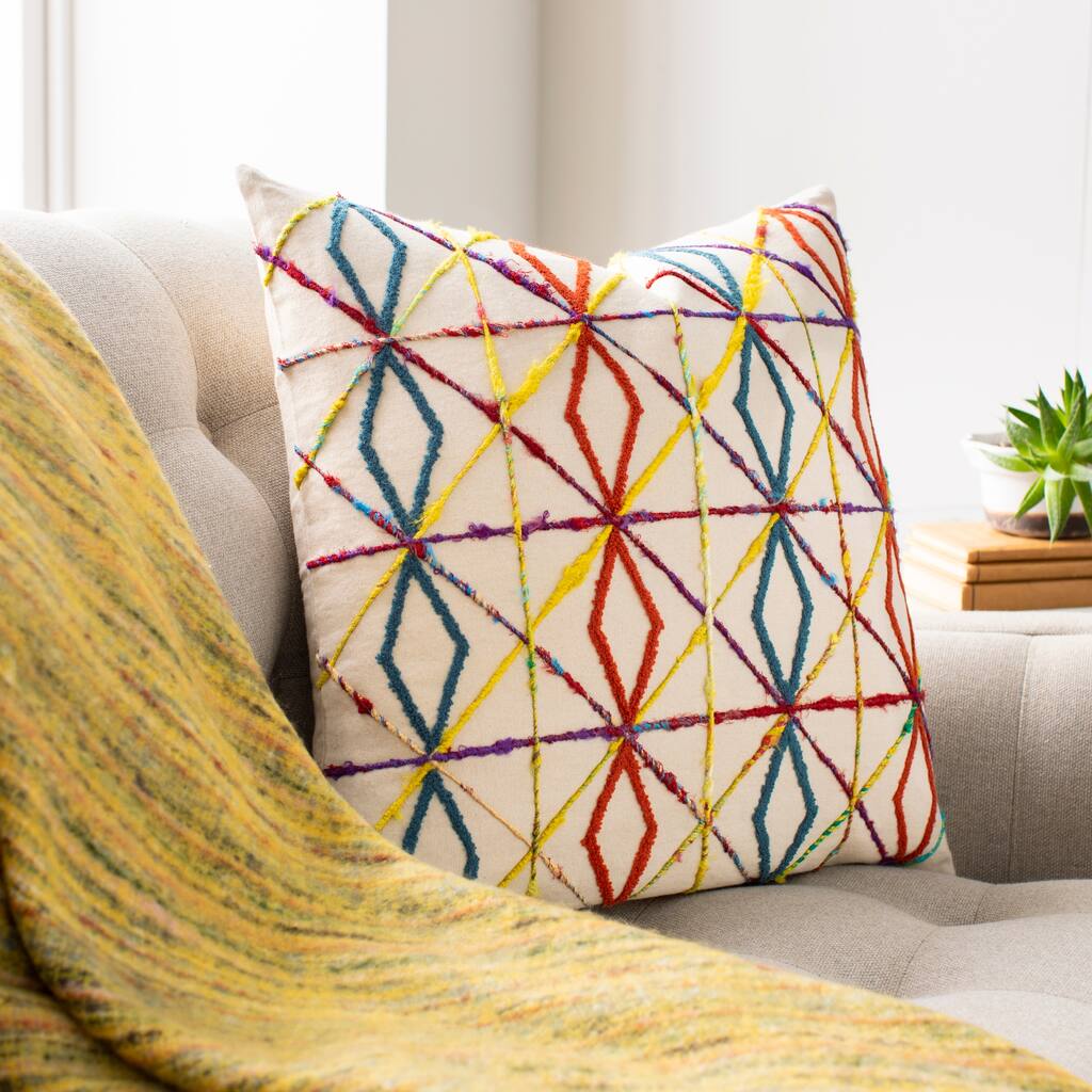 Artistic Weavers Carlile Embroidered Boho Throw Pillow