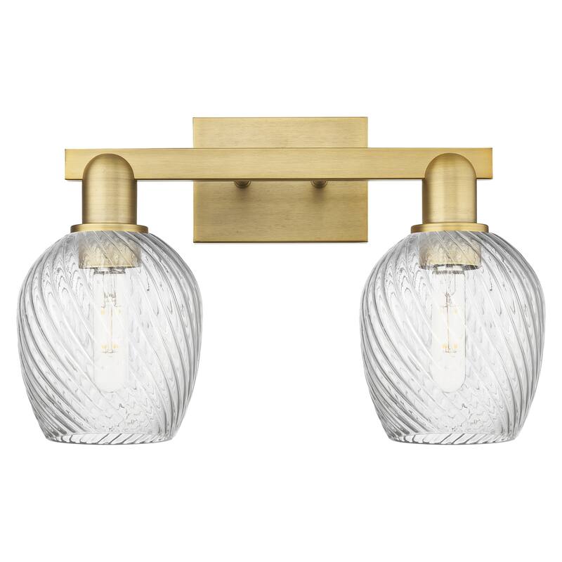 Innovations Lighting Endless Possibilities Arcadia - Salina - 2 Light 17" Bath Vanity Light - Clear/Brushed Brass