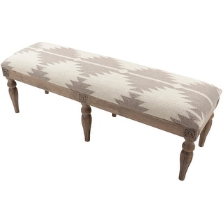 Clarita Kilim Upholstered Wood Bench