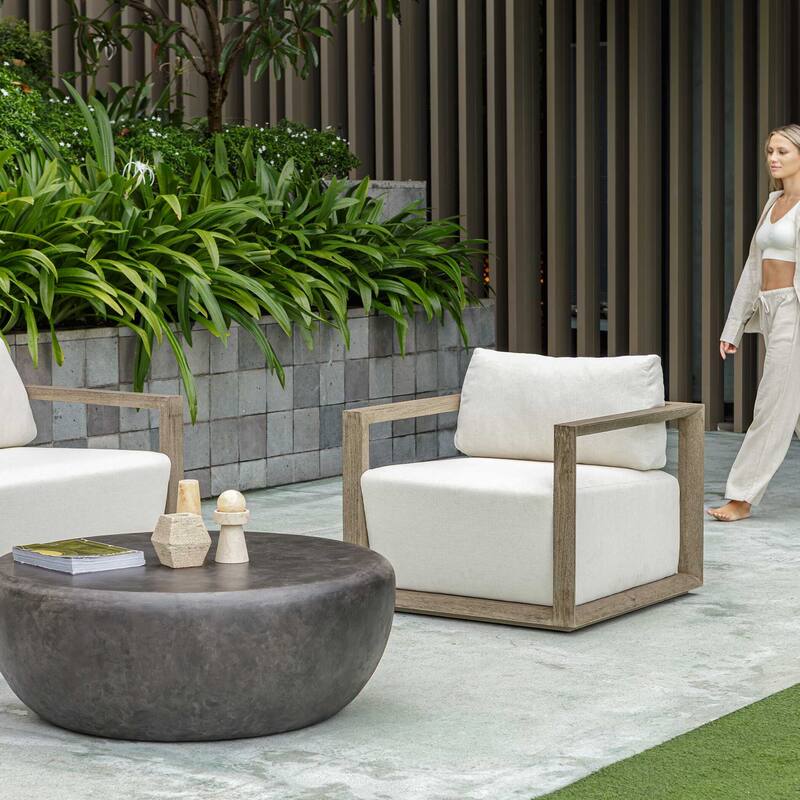 Uttermost Remsen Outdoor Gray Lounge Chair