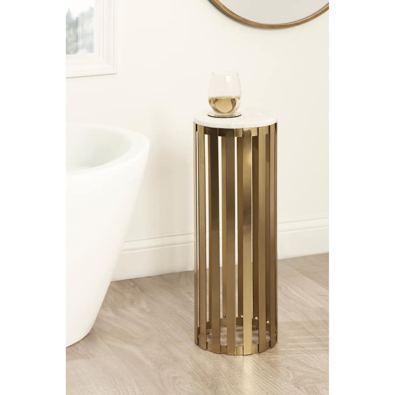 Kate and Laurel Paynter Marble Drink Table