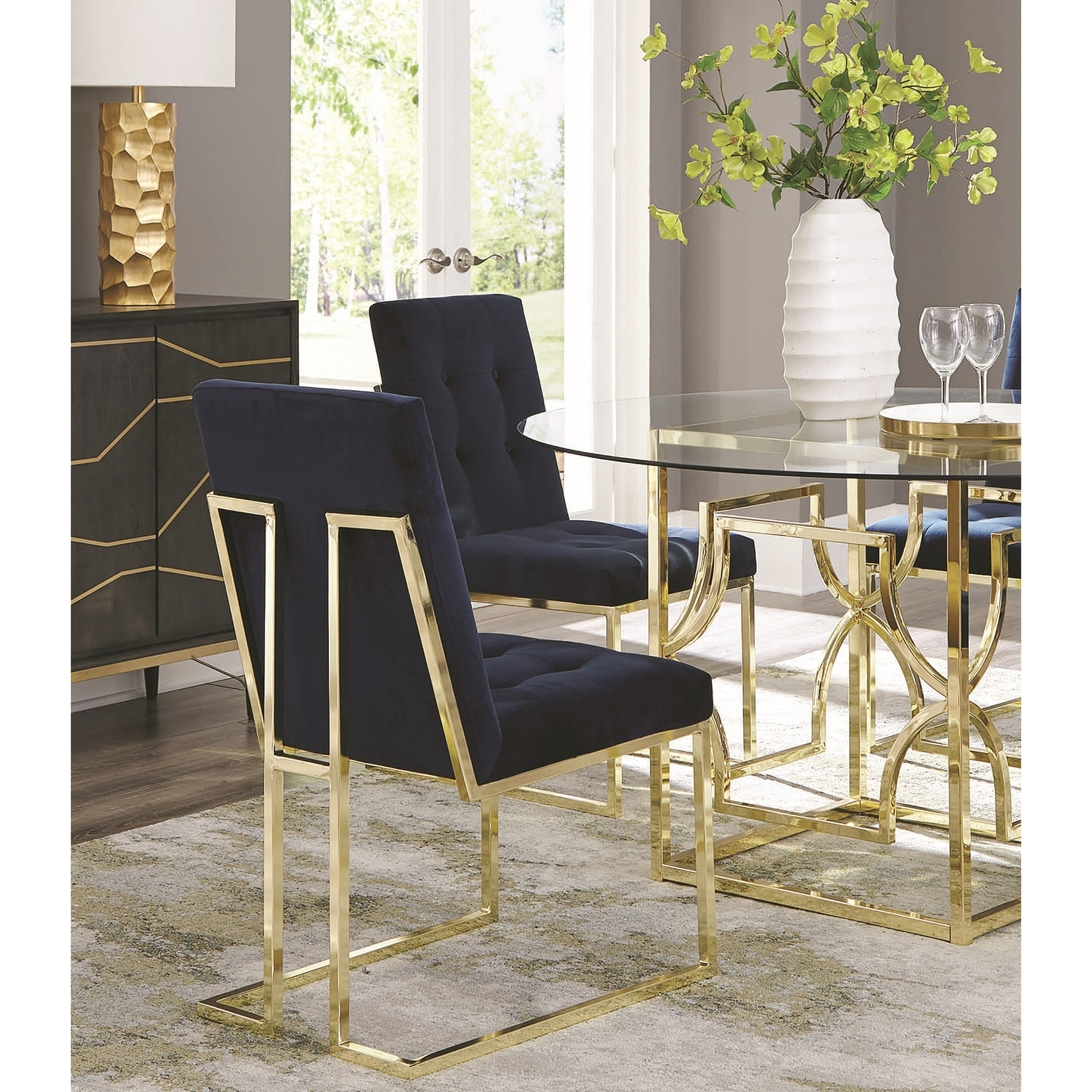 Modern brass dining chairs clearance