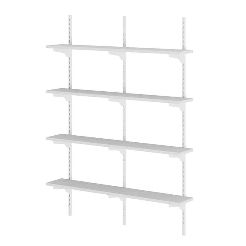 Adjustable Shelf, 36 inch Floating Shelves, Wooden Closet Shelves, Kitchen Shelving, Pantry Shelves, Wall Mounted, Tier Options