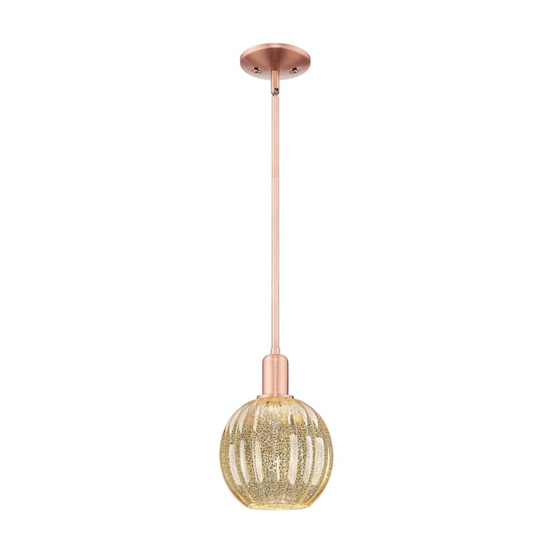 Innovations Lighting Downtown Urban - Preston - 1 Light 7" Globe Shade Stem Hung Mini Pendant