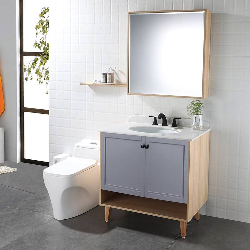 BATHLET Widespread Double Handles Bathroom Faucet with Pop Up Sink Drain