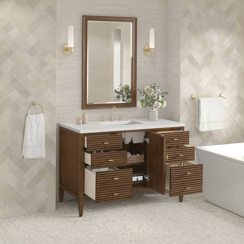 James Martin Vanities 485-V48-3LDL Myrrin 48" Single Basin Wood Vanity