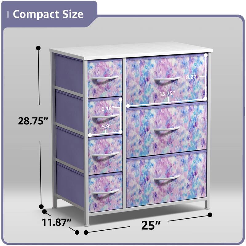 Dresser w/ 7 Drawers, Furniture Storage & Chest Tower for Bedroom