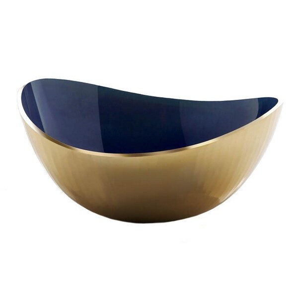 Popular Modern Blue And Gold Oval Bowl